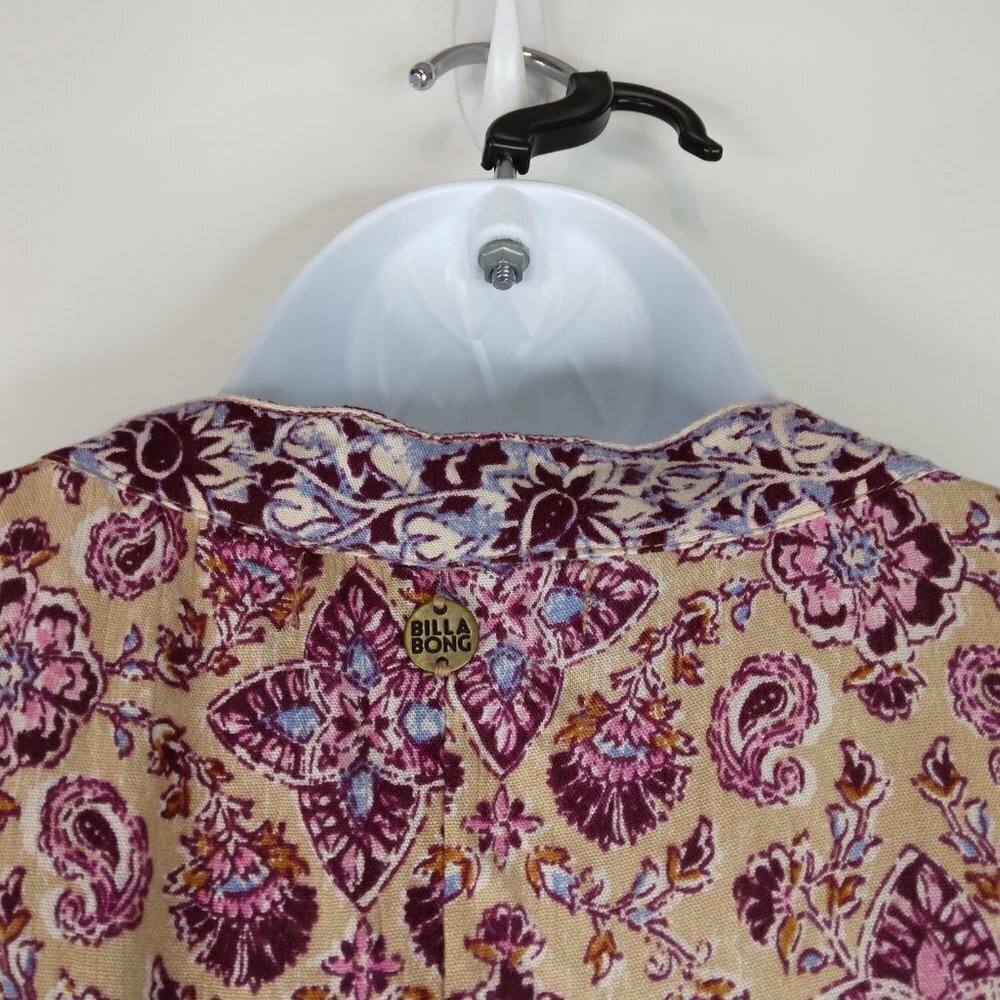 Billabong Paisley Floral Printed Tunic Dress Size M - Picture 9 of 12